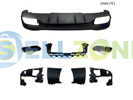 Τuning πίσω διαχύτης με μαύρες μπούκες για Mercedes AMG GLE GLS W167 19+ - DMb791